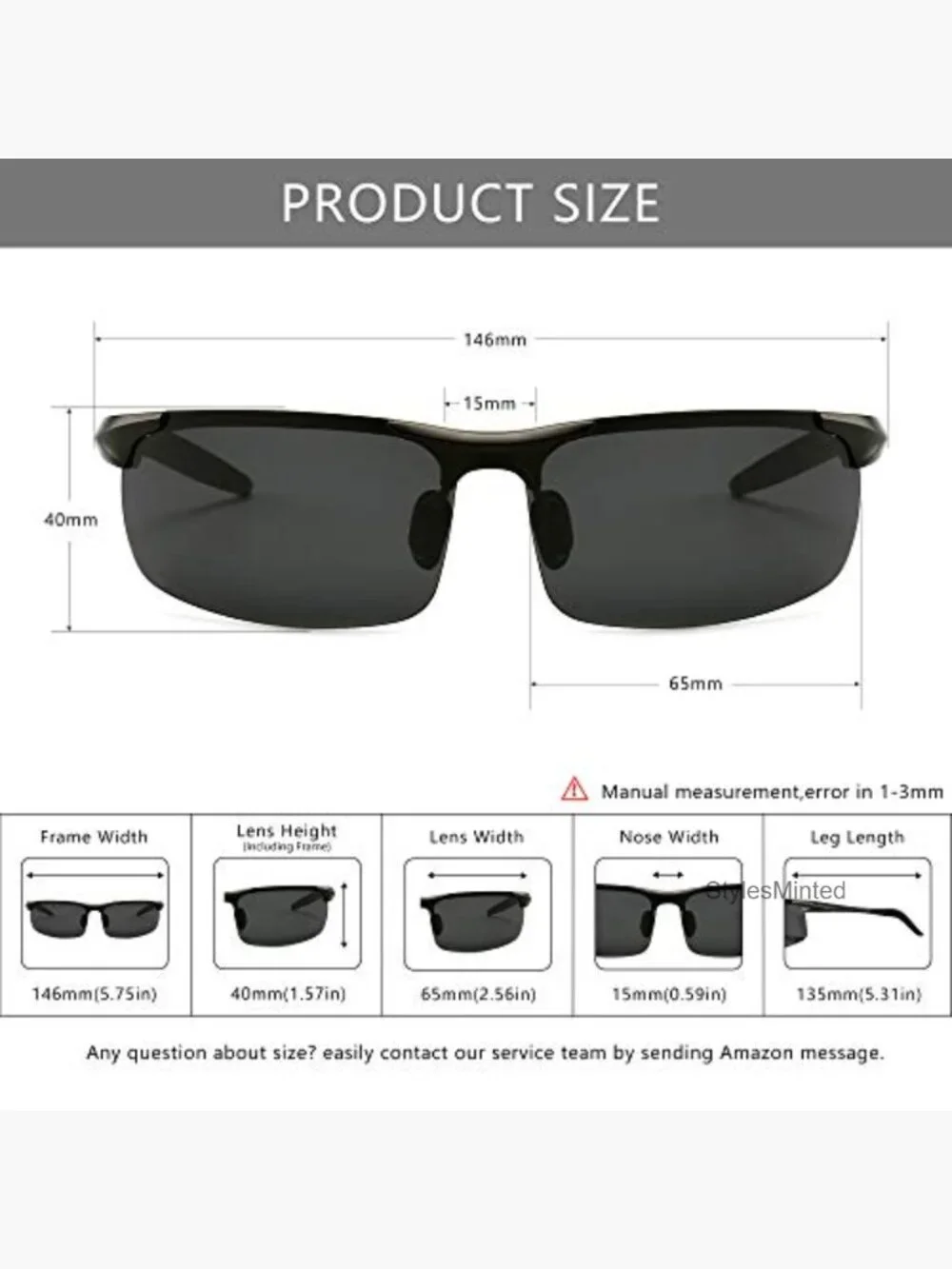 Polarized Sports Sunglasses Metal Frame UV400 Driving Fishing Golf